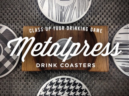 metalpress drink coasters kickstarter