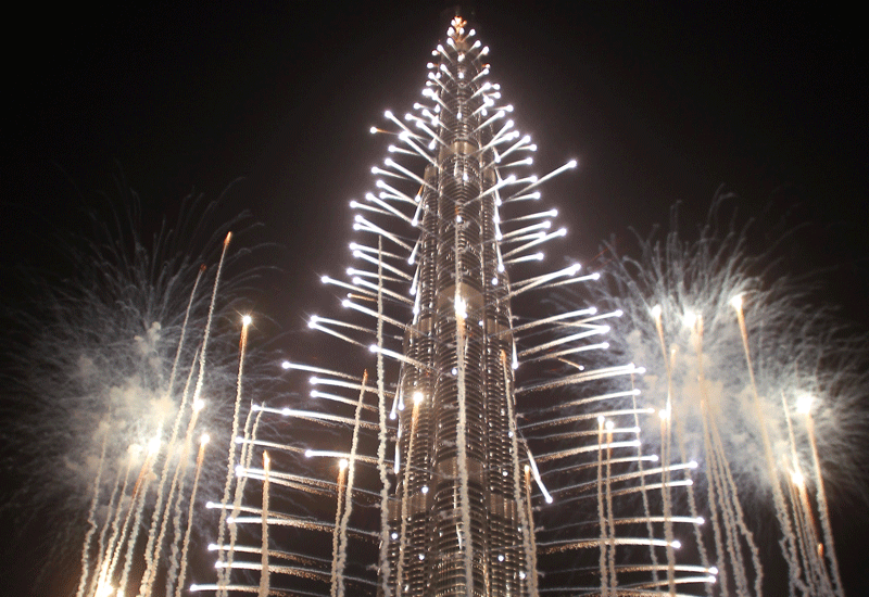burj khalifa largest firework display